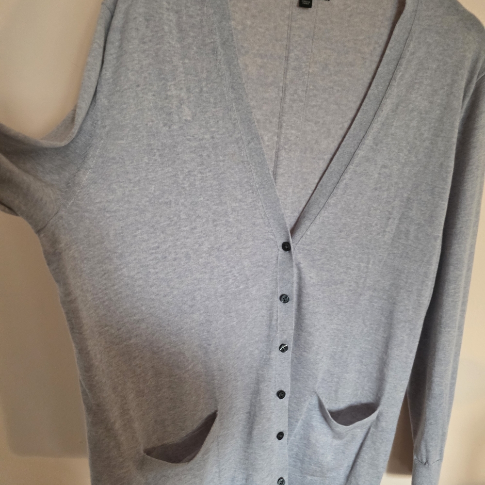 Light Gray Cardigan Sweater